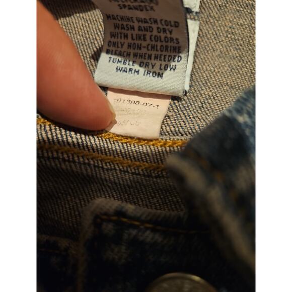 Gap Women's Blue Jeans Jacket Stretch, L Wash Denim Y2K Vintage 2009 - Picture 3 of 16